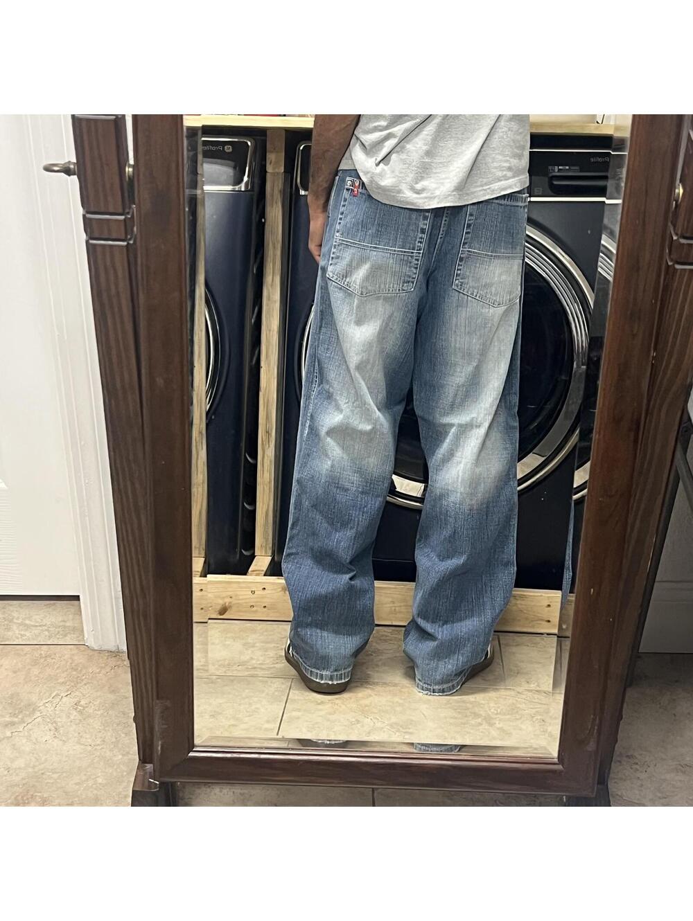 Y2K Vintage SouthPole Red Tab Faded Baggy Jeans Sz. 32X31